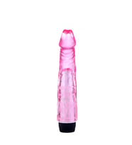 Ayarlanabilir Kademeli Güçlü Titreşimli 22 Cm Dildo Jel Dokulu Vibratör