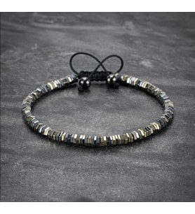 Alnis Atelier Gold ve Gri Hematit Doğal Taş Bileklik