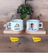 Muhasebeci Kupa Bardak Ahşap Altlıklı Kısa Fotoğraflı Muhasebeciler Günü Hediyesi