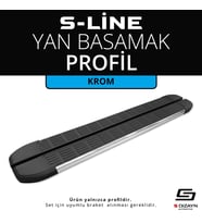 S-Dizayn S-Line Krom Yan Basamak Profil 183 Cm Etekli 36lık