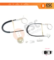 Renault Megane MK1 X64 1996-2003 4/5 Kapı 7700834347 İçin Ön Sol Kapı Cam Kriko Tamir Seti