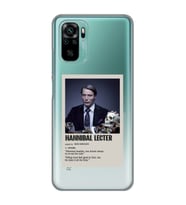 Redmi Note 10/Note 10S Uyumlu Hannibal Lecter Minimalist Poster Desenli Şeffaf Telefon Kılıfı