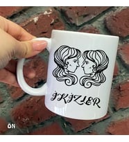 Size Özel İkizler Burcu ve Özellikleri Seramik Baskılı Kupa Bardaklar
