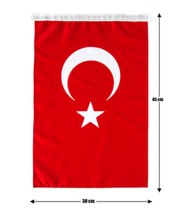 Türk Bayrağı 30x45 Alpaka Kumaş