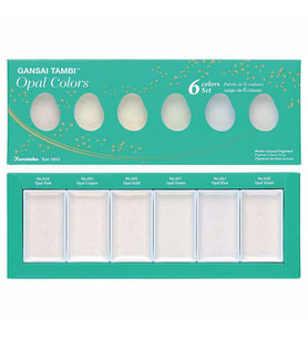 Zig Kuretake Gansai Tambi Sulu Boya Seti 6lı Opal Colors