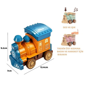 Mini Macera! Işıklı ve Müzikli Bas Gitsin Bebek Treni (Çok Renkli)