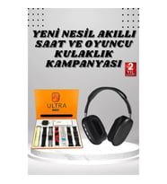 Mey İthalat® Kulak Üstü Kulaklık Pro9 ve Yeni Nesil Akıllı Saat Android ve İOS Uyumlu ANC Özelliği