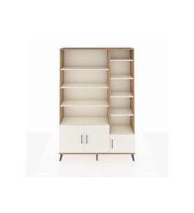 Arges Dolap 10 Raflı 3 Kapaklı 132x30x195 Çam-Aytaşı/Aytaşı