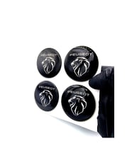 Peugeot Tasarım Damla Sticker Siyah Peugeot Jant Göbeği 5.5cm Uyumlu
