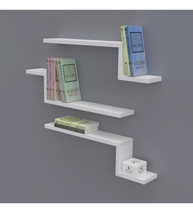Kenzlife kitaplık mediha 015*060*20*3 byz duvar rafı