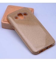 Samsung Galaxy J7 Duo Kılıf Simli Parlak Shining Kapak (Gold)