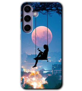 Galaxy S24 Kılıf HD Desen Baskılı Kılıf - Yalnız Kadın