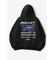 Hızlı ve Öfkeli Bullet Kapişonlu Unisex Siyah Sweatshirt