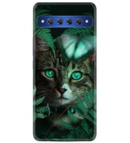 TCL 10 Plus Kılıf Desenli Silikon Blue Butterflys