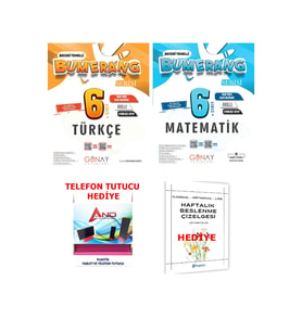 Günay Yayınları 2025-2026 Müfredat 6 Sınıf Türkçe-matematik Bumerang Etkinlikli Konu Anlatımlı Soru Bankası (Çok Renkli)