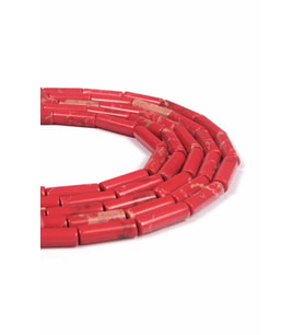 Varisit Doğal Taş Parlak Kırmızı Silindir Kesim 4x13mm Dizi [AA]