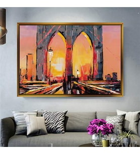 Altın Çerçeveli dekoratif tablo l700 (Gold)