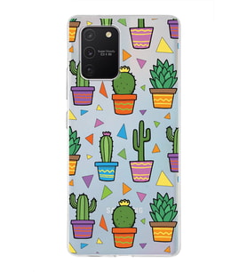 PrintiFy Samsung Galaxy S10 Lite ile Uyumlu 1mm Slim Fit Water Color 4 Baskılı Şeffaf  Kılıf