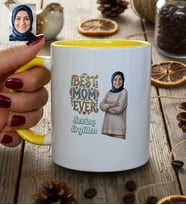 Kişiye Özel Karikatürlü Best Mom Ever Anneye Hediye Kupa Bardak Anneler Günü Hediyesi