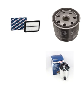 Bosch Filtre Bakım Seti Nissan Qashqai 1.5 DCI Dizel 2014+ 110 Beygir Hava + Yağ f. + Yakıt Filtre Bosch
