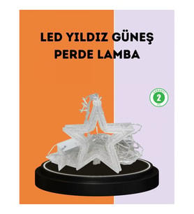 Mey İthalat® 3x3 Metre Yıldız Peri Led Perde Işık Romantik Dekorasyon