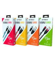 Syrox IPhone Lightning Yassı Silikon Kablo 2.1A/1.1M SYX-C105