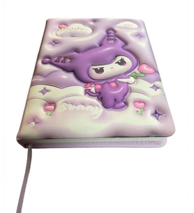 Sanrio Mor Kuromi Yumuşak Kapaklı Pofidik Defter Hatıra Defteri