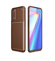 Realme 7 Kılıf Esnek Soft Karbon Tasarım Legion Serisi (Kahverengi)
