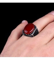 925 AYAR GÜMÜŞ OVAL MODEL AKİK VE MİKRO TAŞLI YÜZÜK