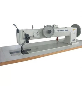 Typical TW1-28BL30-K Extra kalın materyaller 76cm çift papuç çift iğne