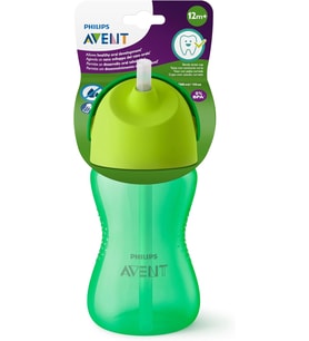 Avent Pipetli Bardak, 12 Ay+, 300 ml, Desenli, Damlatmaz, Kolay Tutuş, Bulaşık Makinesinde Yıkanabilir, BPA İçermez, Yeşil, SCF798/01