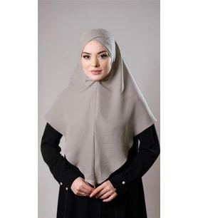 Taş Pratik Hazır Geçmeli Tesettür Eşarp Pamuk Caz Kumaş Tek Katlı Çapraz Hijab 2305_46