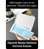 Taşınabilir Çok Amaçlı Maske Saklama Kutusu Plastik Koruyucu Kılıf Mini Hijyenik Toz Geçirmez