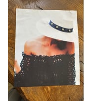 ZİRKON TAŞLI ŞAPKALI KADIN ARMA DİKİŞ APLİKE 23X20 CM