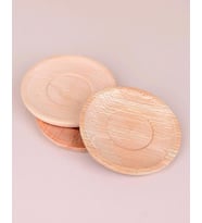 6 lı Ahşap Çay Tabağı Çay Tabak Yuvarlak 9,5cm