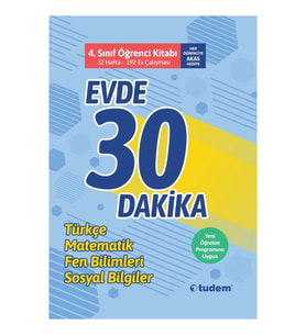 TUDEM 4.SINIF EVDE 30 DAKİKA TÜRKÇE MATEMATİK-FEN-SOSYAL BİLGİLER