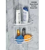 Cooker CKR2988 Beyaz Metal İki Katlı Banyo Rafı