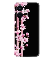 Vivo Y22S Kılıf Resimli Desenli Baskılı Silikon Pink Flowers 3 1393