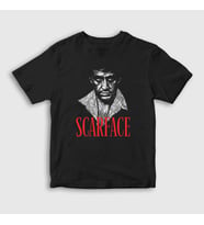 Presmono Unisex Çocuk Siyah Tony Montana Film Scarface T-Shirt 251089tt