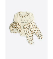 Organik Leopar 3'lü Takım Natural