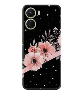 Vivo Y16 Kılıf Resimli Desenli Baskılı Silikon Siyah Şerit Mermer 1298