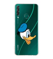 Huawei Y6 p  Kamera korumalı Kapak Donald Duck Tasarımlı  Şeffaf Kılıf