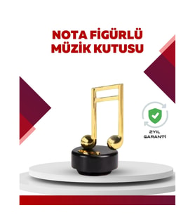 Mey İthalat® Altın Nota Temalı Müzik Kutusu Müzikli Hediyelik