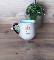 Unicorn Kupa Bardak Sihirli Oval Fotoğraflı Arkadaşa Hediye Doğum Günü Hediyesi