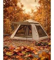Otomatik Kamp Çadırı 240x240x160 cm 6 Kişilik Geniş Hacimli Güneşlikli