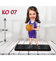 Kişiye Özel Ahşap Biblo - Kız Çocuk Karikatür Biblo - Basketbolcu Biblo