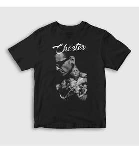 Presmono Unisex Çocuk Siyah Chester V2 Linkin Park T-Shirt 97457tt