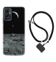 Infınix Hot 12 Kılıf Silikon Boyun Askılı İpli Desenli Silikon Astronoot Red Baloon 1608