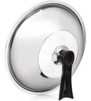 Dikey Tasarım Tencere Kapağı Kolu, Siyah Metal, Isıya Dayanıklı ve Ergonomik Tasarım, Kolay Montaj, Dayanıklı ve Şık Görünüm, Tüm Tencere Kapaklarıyla Uyumlu