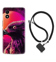 TCL 303 Kılıf Silikon Boyun Askılı İpli Desenli Silikon Red Eagle 1752